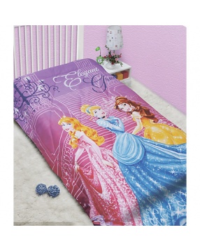 Одеяло зимнее "Принцессы в замке" 140*205, роялон, Disney Princess