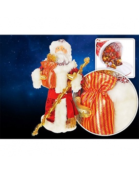 Декоративная кукла "Дед Мороз", 21х55 см красный, TUKZAR