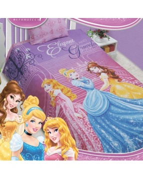 Комплект "Принцессы в замке", 1,5-спальный, Disney Princess