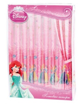 Детские шторы "Принцессы" (набор: портьеры, тюль), Disney Princess
