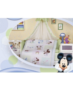 Набор в детскую кроватку "Микки и Минни", 7 предметов, Микки Маус и его друзья