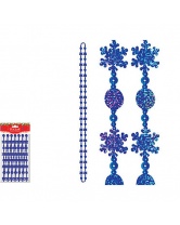 Бусы декоративные пластиковые со снежинками, 2,7 м, TUKZAR