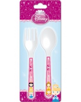 Disney Princess Набор столовый для малышей: вилка + ложка. Принцессы