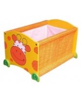 Ящик для игрушек с жирафом, желтый