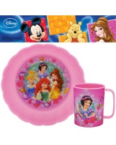 Набор пластиковой посуды 3D, Disney Princess