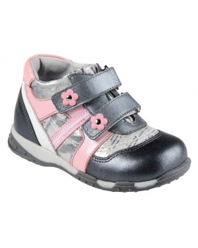 ELEGAMI Ботинки для девочки- розово-серый