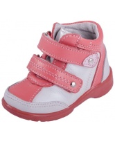 Ботинки для девочки Котофей- бело-розовый