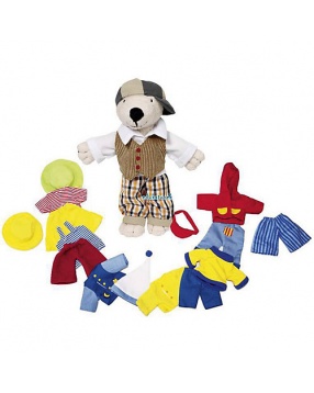 Мягкая кукла Мишка, с комплектом одежды, goki