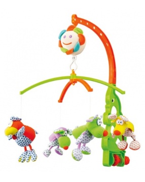 Музыкальная мягкая игрушка-карусель "Веселые зверюшки", Canpol Babies