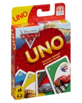 Карточная игра "Уно", Тачки-2, Mattel Games