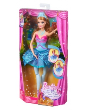 Кукла-балерина "Барби в розовых пуантах", в голубом, Barbie