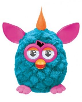 Интерактивная игрушка Furby (Ферби) с хохолком, голубой-розовый
