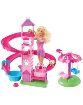 Игровой набор "Прогулка в парке с питомцами", Barbie