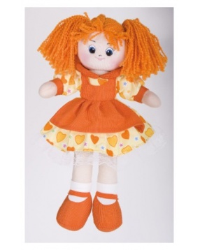 Кукла в платье с сердечками "Апельсинка", 30см, Gulliver