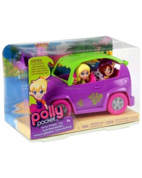Набор: кукла и автомобиль, Polly Pocket