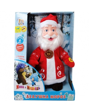 Мягкая игрушка "Дед Мороз", 30 см, Маша и медведь, МУЛЬТИ-ПУЛЬТИ