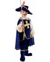 Карнавальный костюм Мушкетер, Veneziano- синий/белый