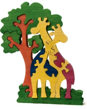 Деревянный пазл "Жирафы и дерево", Tree Tone