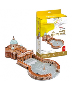 Пазл 3D "Собор Святого Петра (Ватикан, Италия)", 144 детали, CubicFun