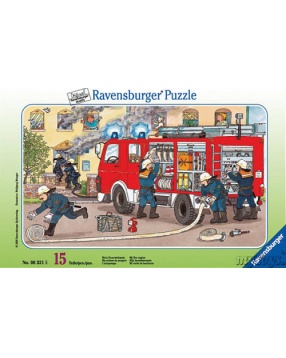 Пазл с рамкой "Моя пожарная машина" Ravensburger, 15 деталей