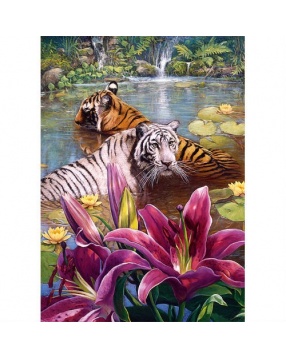 Пазл  "Разрисованный тигр", 500 деталей, Trefl