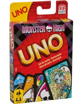 Карточная игра "Уно", Monster High, Mattel Games