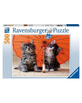 Пазл "Котята под зонтом" Ravensburger, 500 деталей