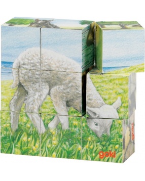 Кубики "Животные фермы",  goki