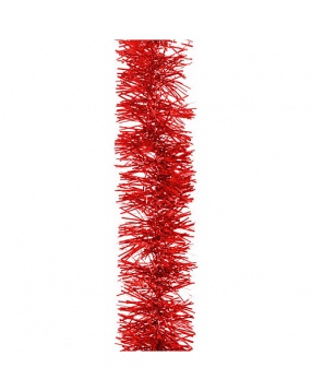 Мишура, 4 слоя, 7 см х 2 м, цвет - красный