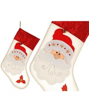 Носок для подарков с аппликацией "Дед Мороз", 50 см