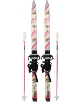Лыжи детские, розовый, 100 см, Ecos