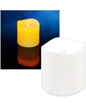 Светодиодная свеча, 7,5х7,5 см, белая