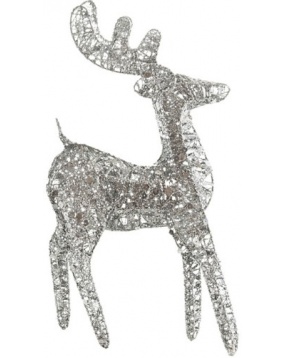 Декоративная металлическая фигура "Олень", 30 см, серебряный цвет