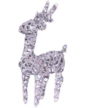 Декоративная металлическая фигура "Олень", 38 см, серебряный цвет