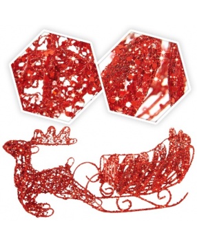Декоративная подставка "Олень", 25 см, красный, TUKZAR