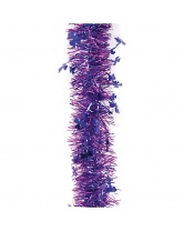 Мишура, 6 слоев, 10 см х 2 м, цвет - пурпурный