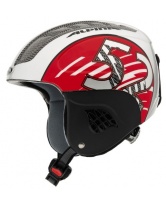 Шлем Carat, серебристо-красный, Alpina