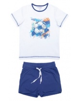 Комплект:футболка+шорты для мальчика PlayToday- белый/синий