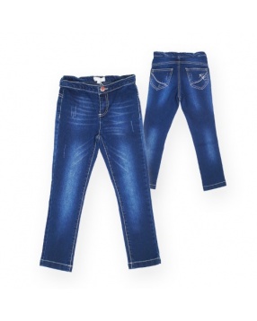 Брюки джинсовые  для девочки KRYTIK- синий