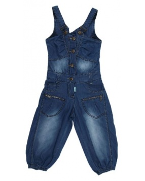 Полукомбинезон из джинсы для девочки Luminoso- синий