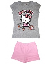 Комплект: футболка и шорты для девочки Hello Kitty- разноцветный