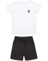 Комплект:футболка+шорты для мальчика S'COOL- черный/белый