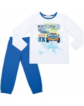 Комплект для мальчика: футболка с длинным рукавом и брюки PlayToday- белый