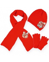 Комплект для девочки: шапка-шарф  Mayoral- красный