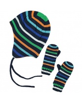 Комплект для мальчика: шапка и варежки name it- полуночно-синий