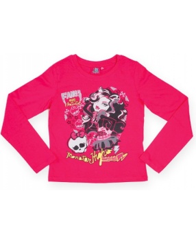 Футболка с длинным рукавом для девочки Monster High- розовый