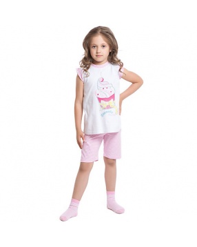 Пижама для девочки PlayToday- белый