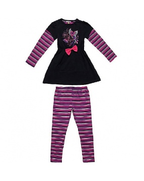 Комплект для девочки: платье и брюки Sweet Berry- фиолетовый