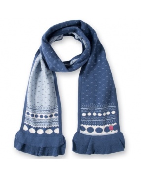 PAMPOLINA  трикотажный шарф для девочки- морской