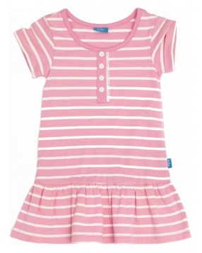 Платье для девочки Button Blue- белый/розовый